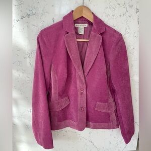 Requirements Pink Corduroy Jacket Women Small